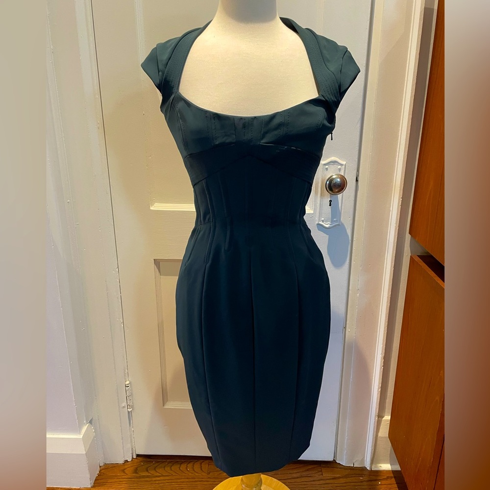 Karen Millen Dark Teal Midi Dress